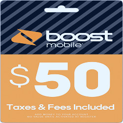 Boost Mobile Re-Boost $50 Prepaid Phone Card BBY BOOST MOBILE 50 - Best Buy